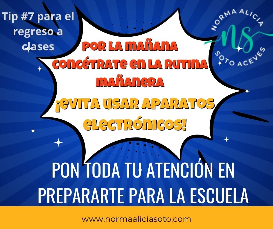 Tip #7 para el regreso a clases