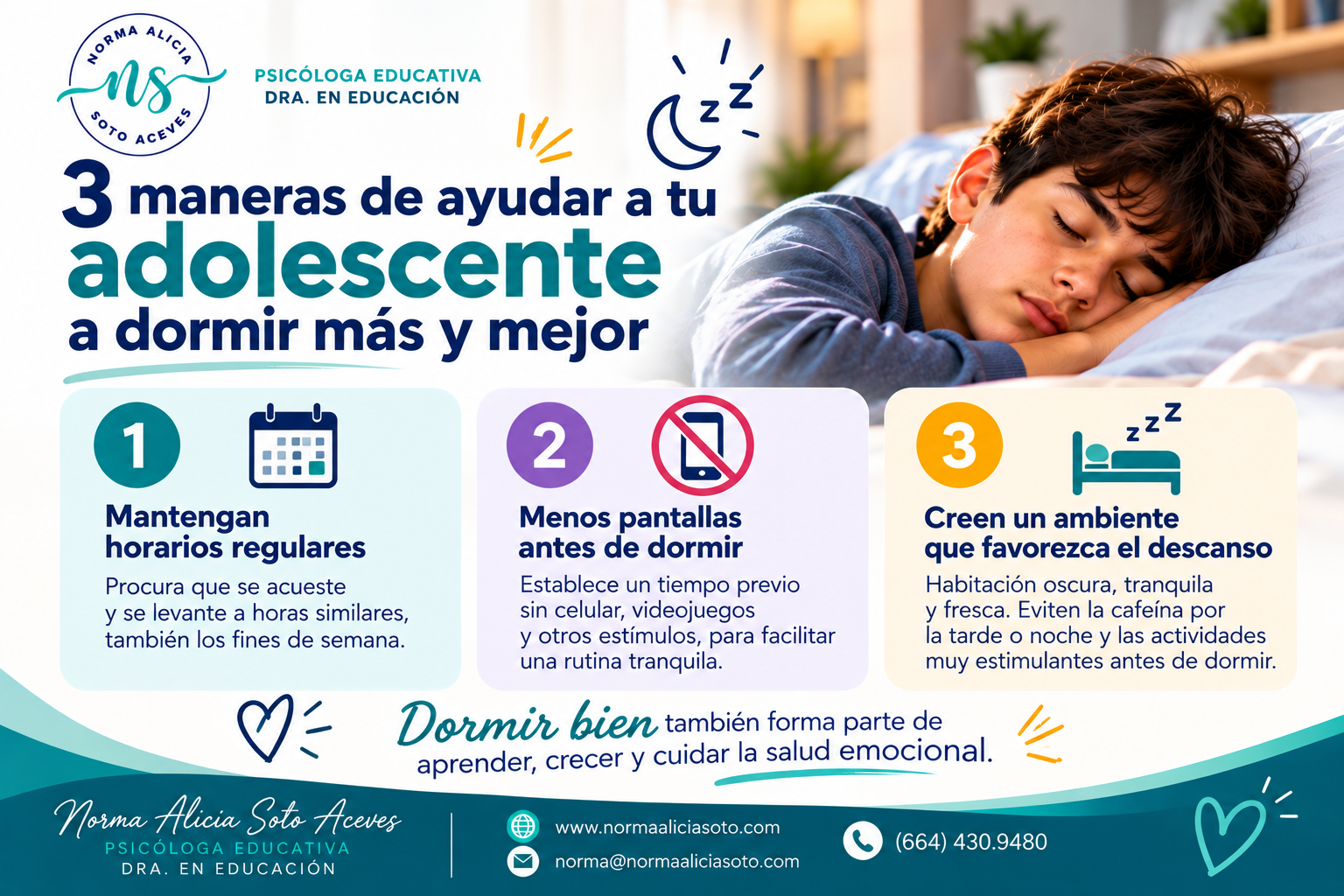 Cómo ayudar a tu adolescente a dormir más y mejor.